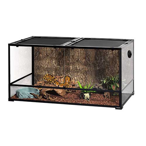 reptizoo 48x24x24 inches glass terrarium